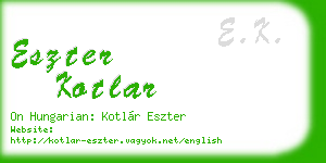eszter kotlar business card