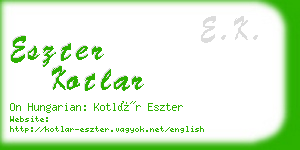 eszter kotlar business card